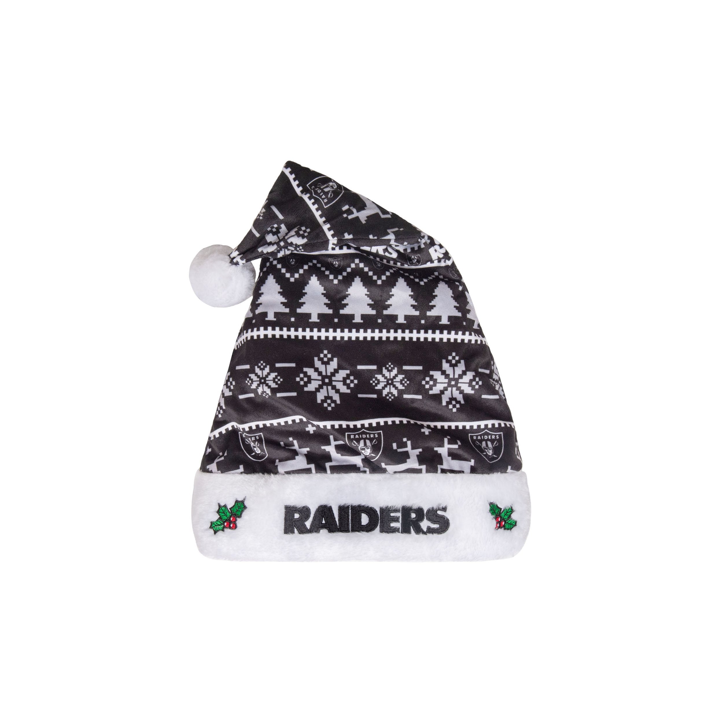 Las Vegas Raiders Team Santa Hat