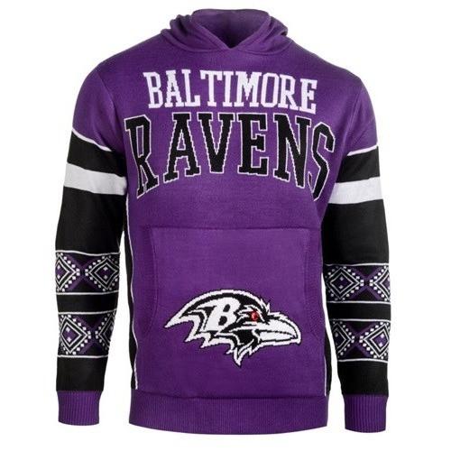 NFL Team Apparel Youth 10/12 Baltimore Ravens Hoodie ( Q15) exc