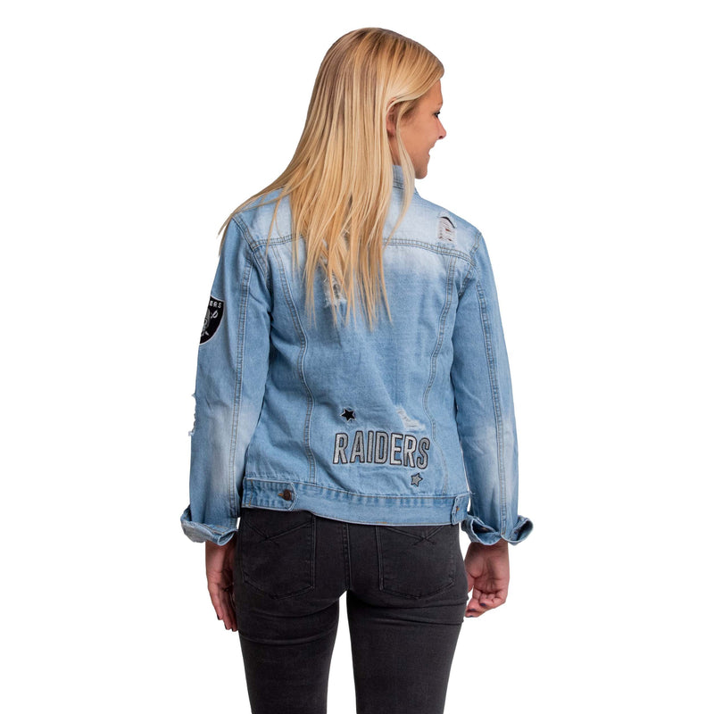 raiders jean jacket