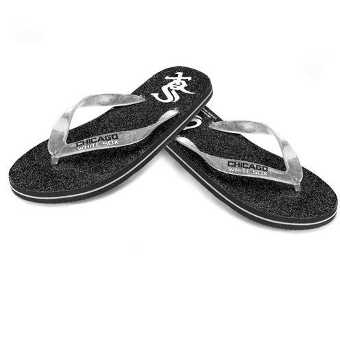 white sparkly flip flops