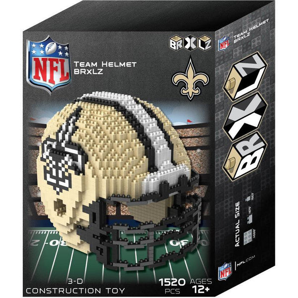 New Orleans Saints NFL 3D BRXLZ Puzzle Helmet Set