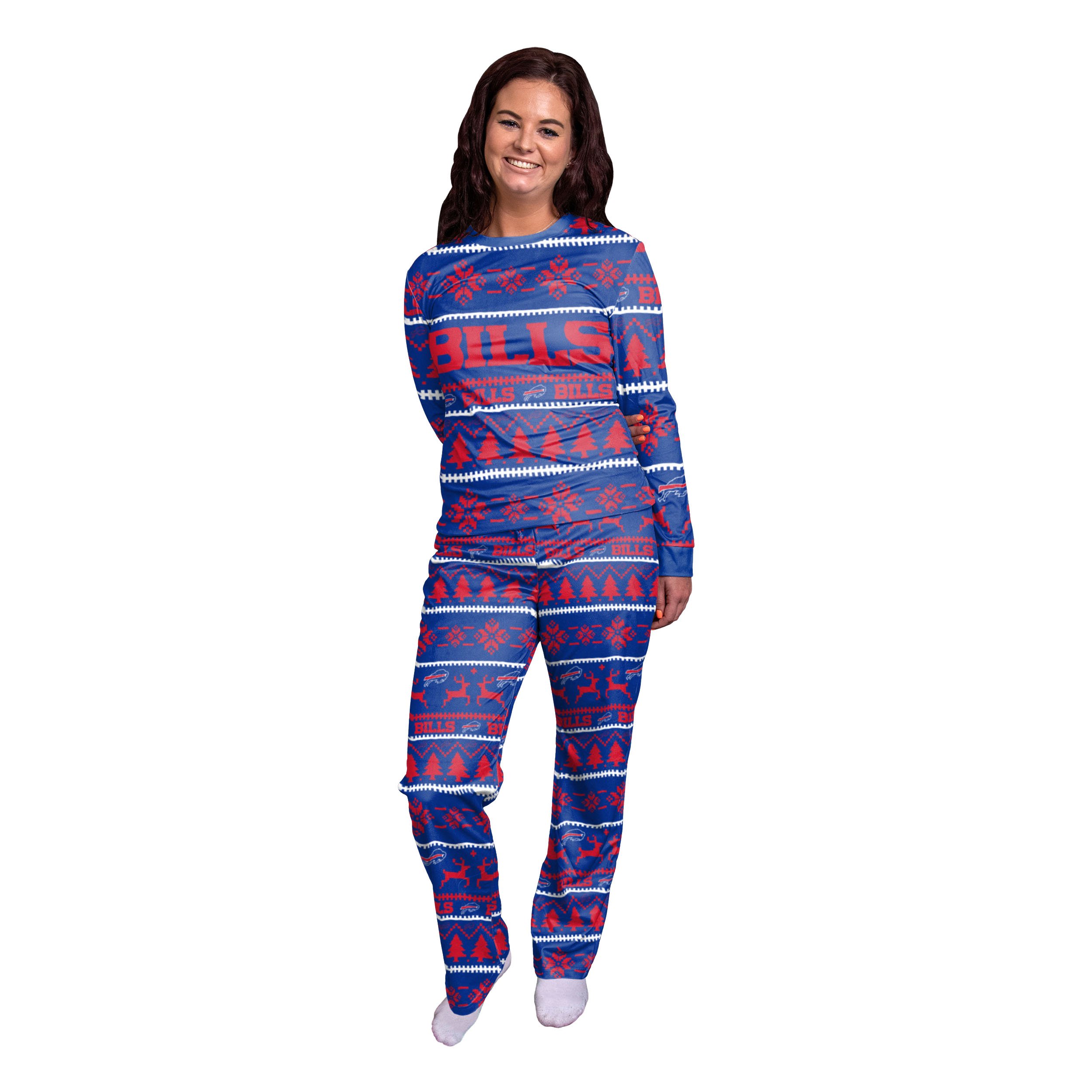 Indianapolis Colts Womens Ugly Pattern Family Holiday Pajamas FOCO