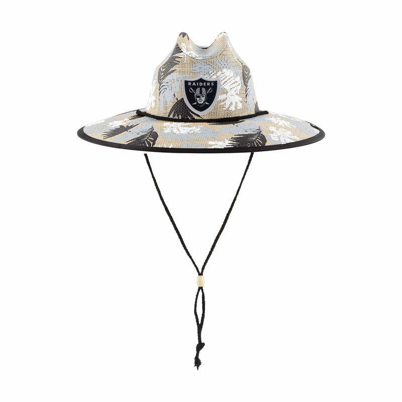 las vegas raiders floral straw hat