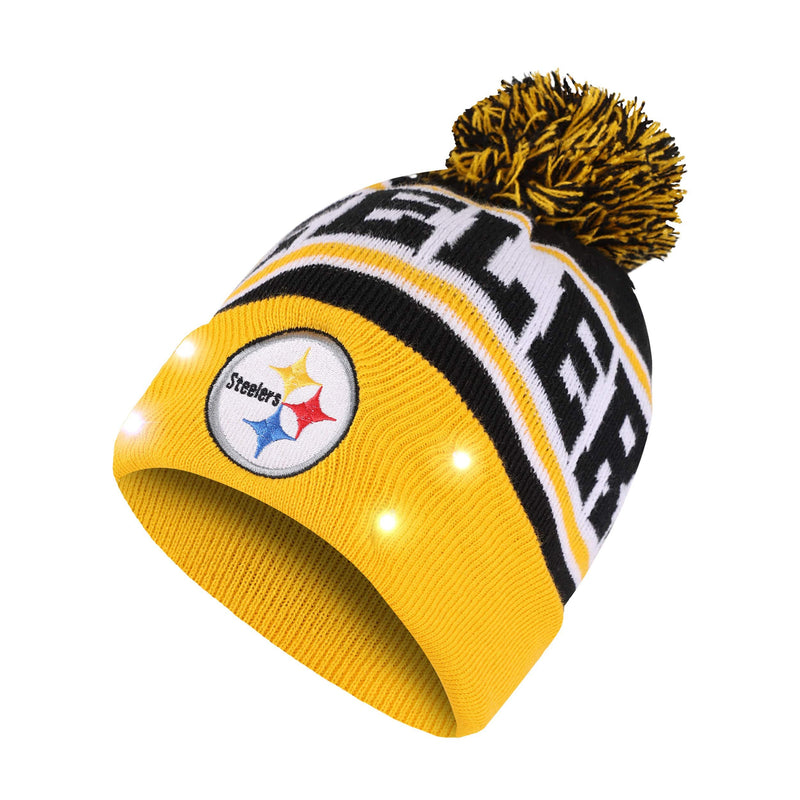 FOCO Adult's NFL Pittsburgh Steelers Light Up Beanie – Fanletic