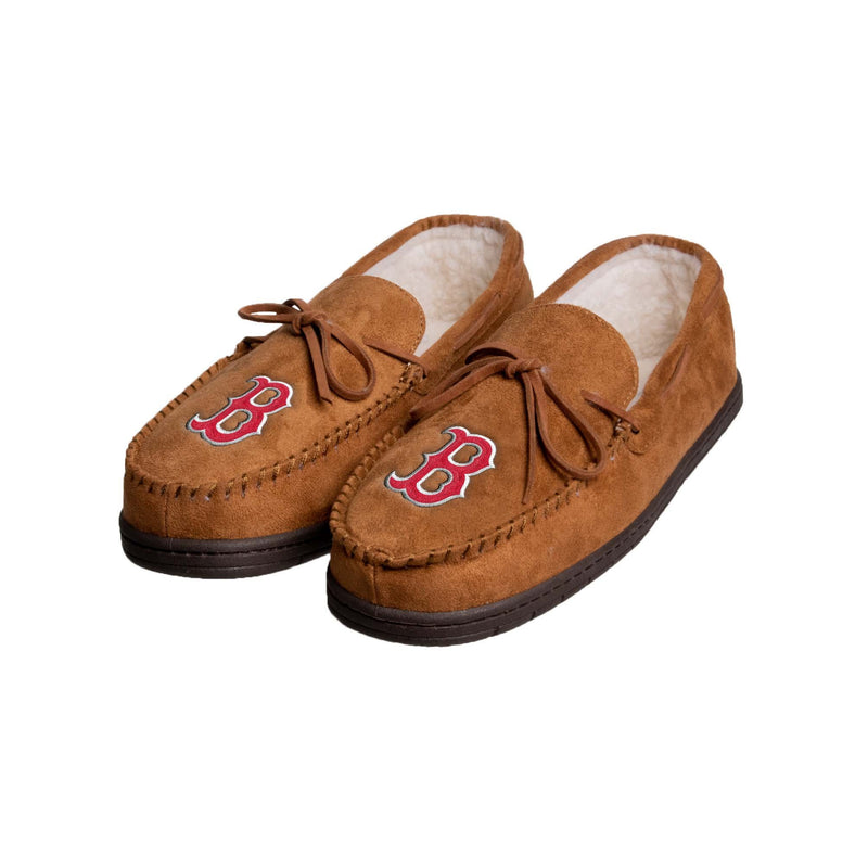 Boston Red Sox MLB Mens Moccasin Slippers