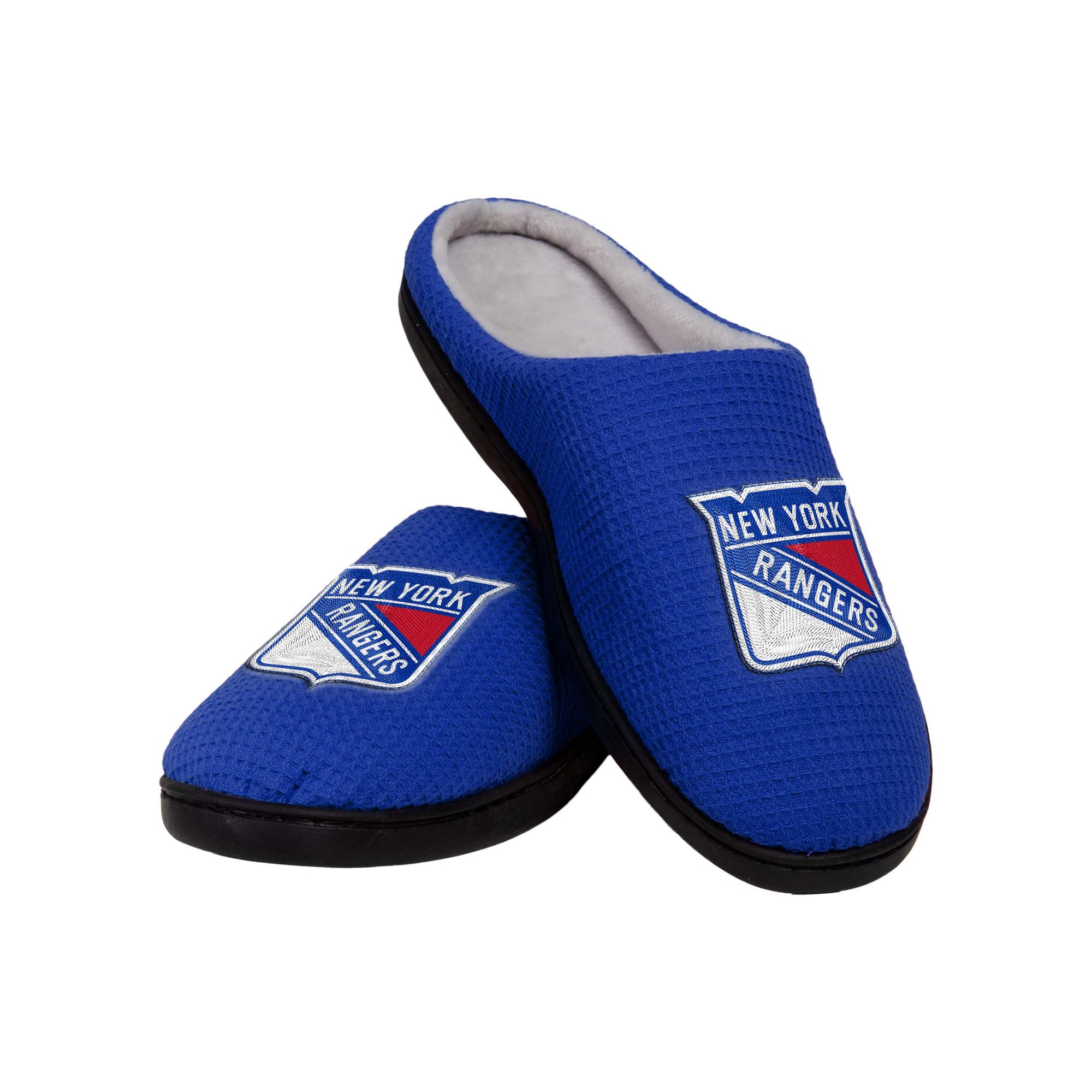 New York Rangers NHL Mens Memory Foam Slide Slippers