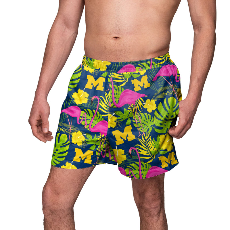 Michigan Wolverines NCAA Mens Highlights Swimming Trunks