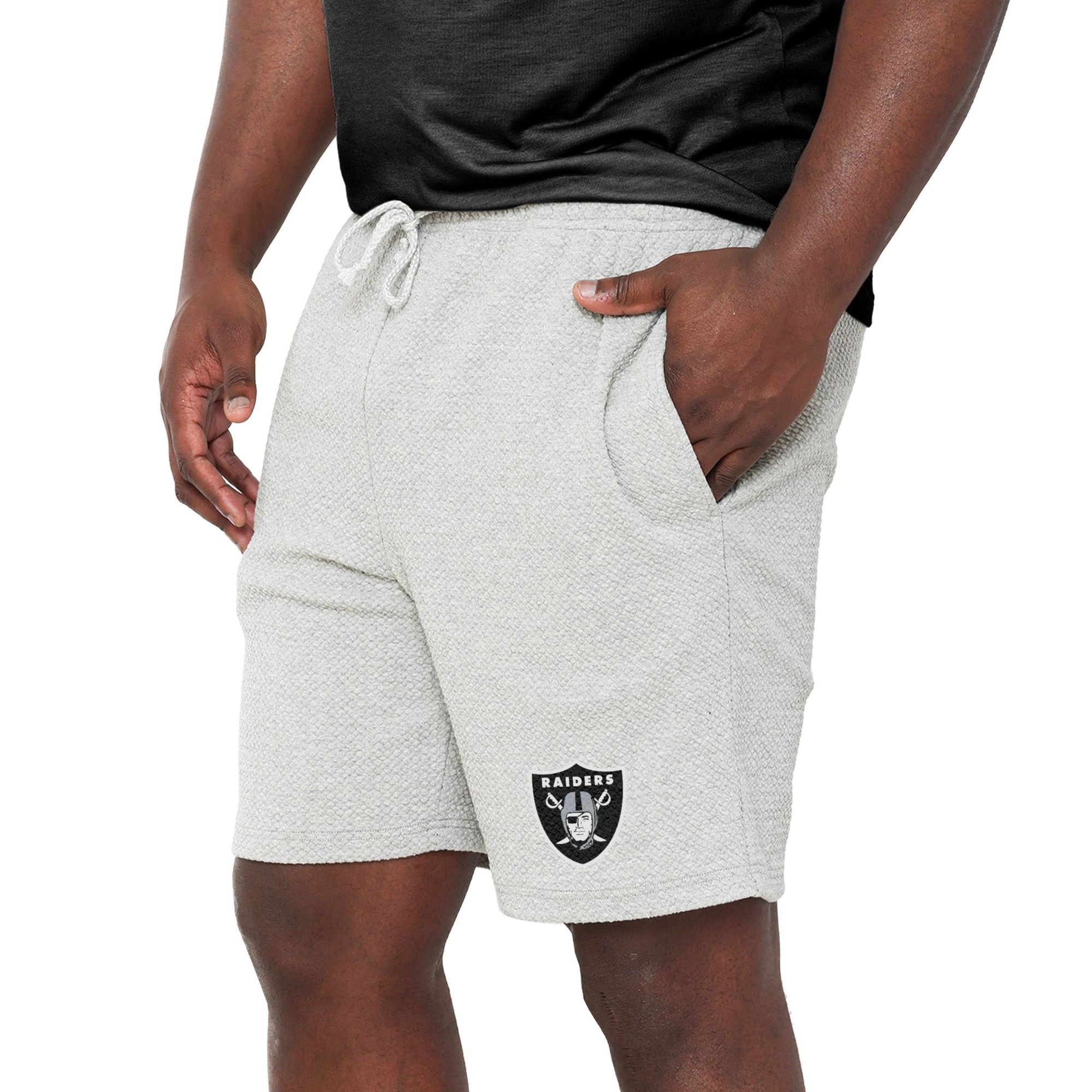 Las Vegas Raiders NFL Mens Gray Woven Shorts