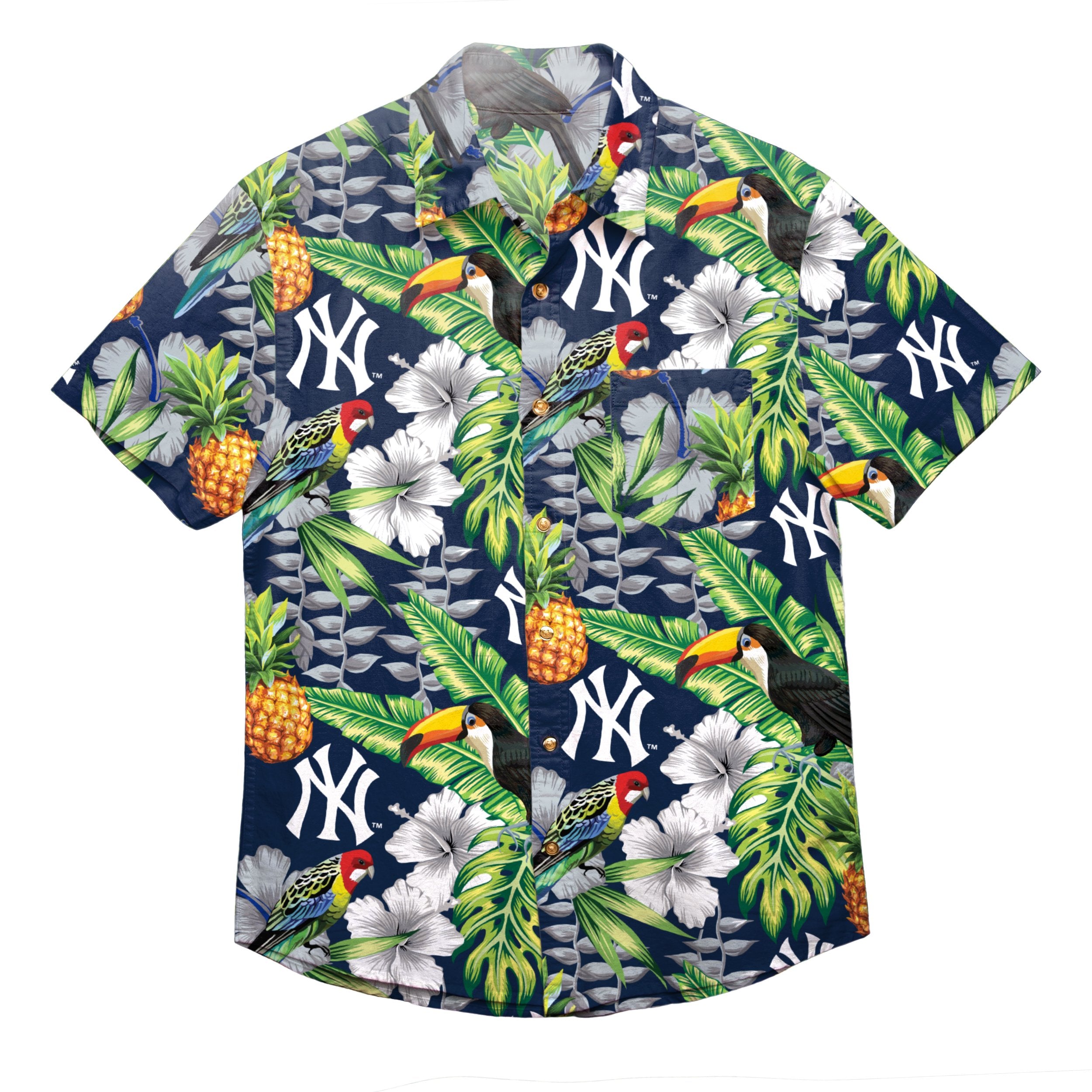 yankees button up shirt