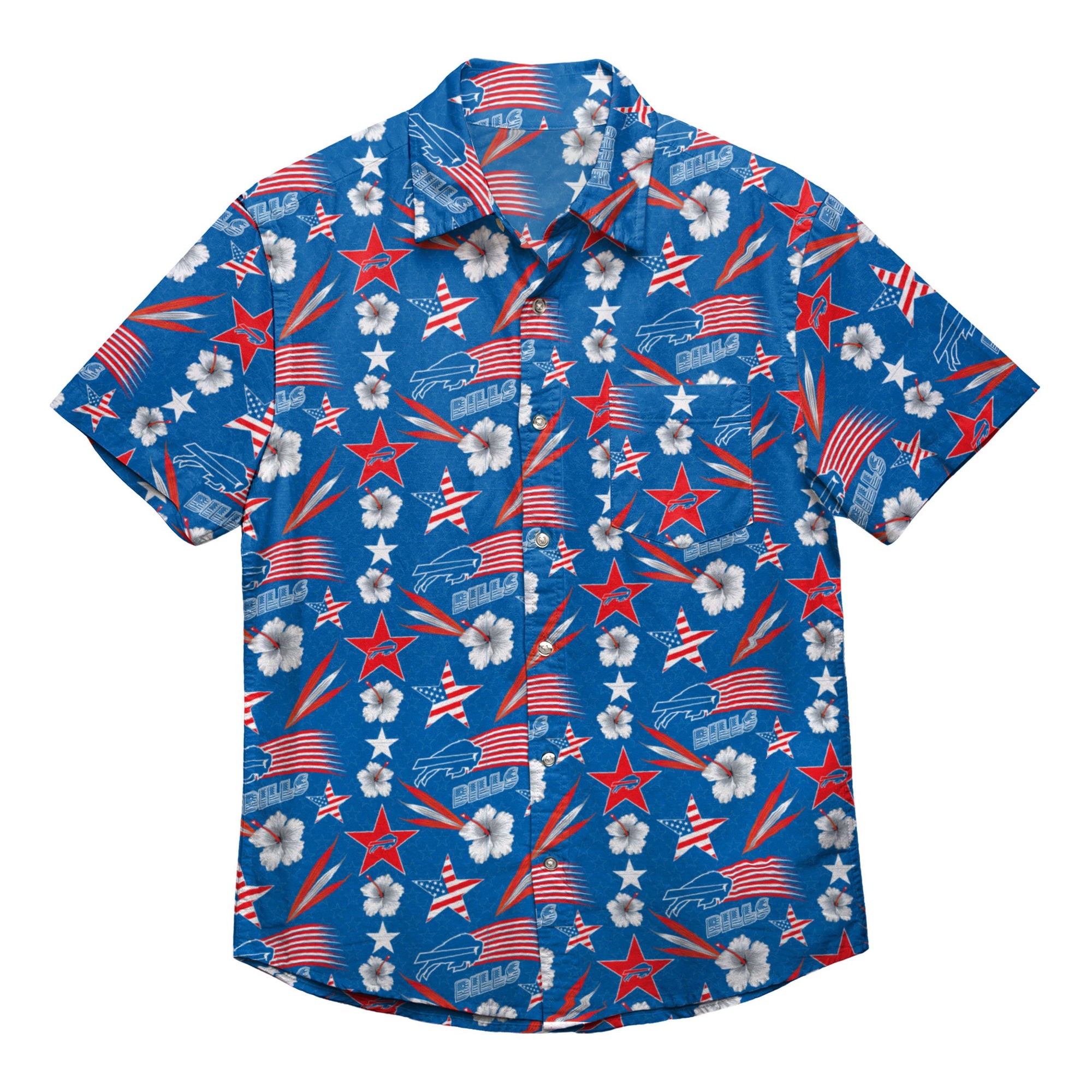 Buffalo Bills NFL Mens Americana Button Up Shirt