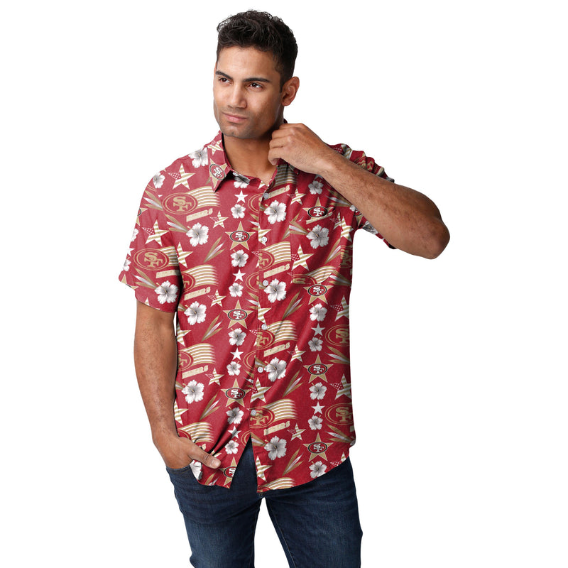 San Francisco 49ers NFL Mens Americana Button Up Shirt