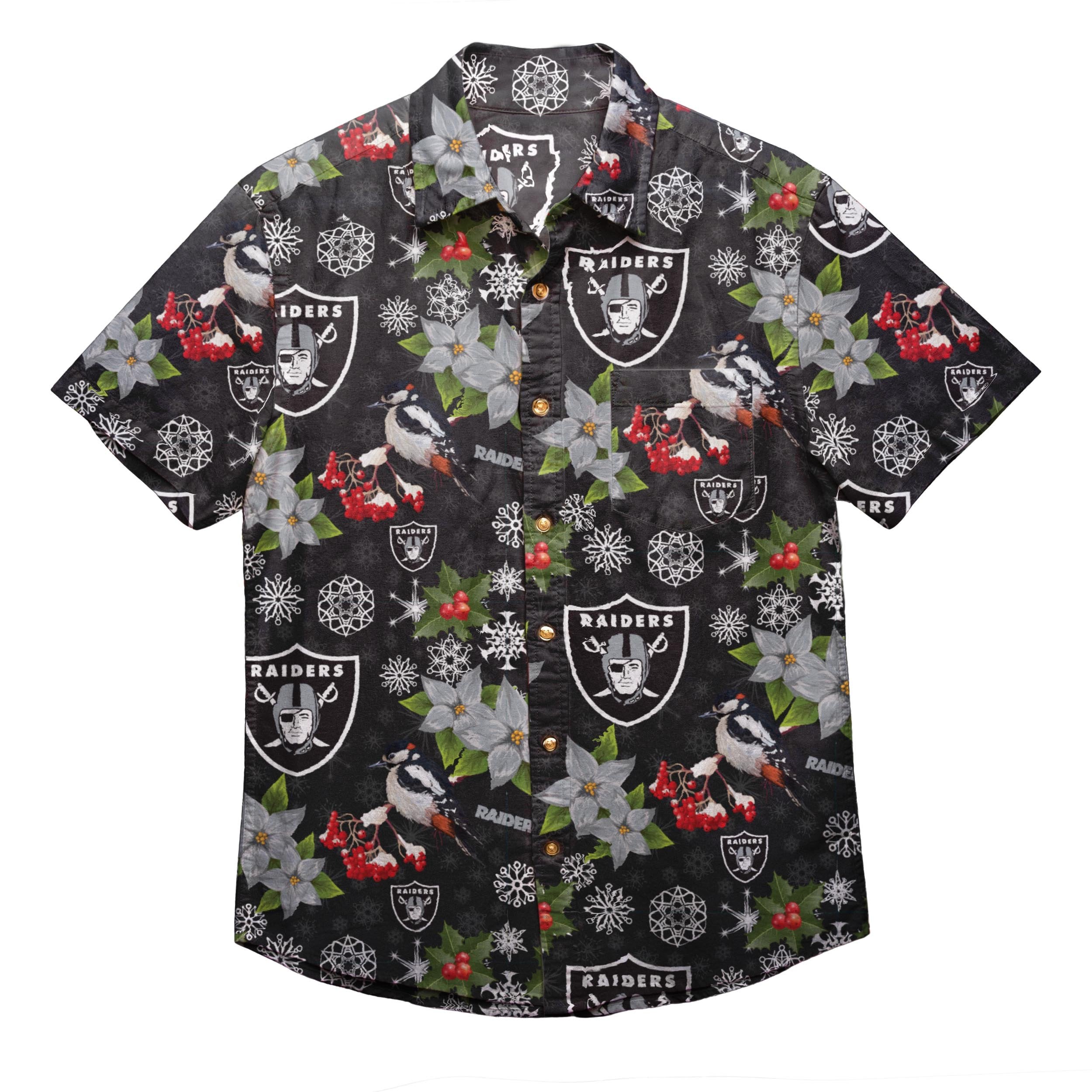 raiders button up shirt