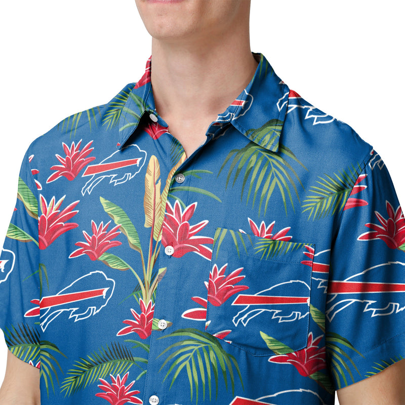 Buffalo Bills Neon Floral Button Up Shirt