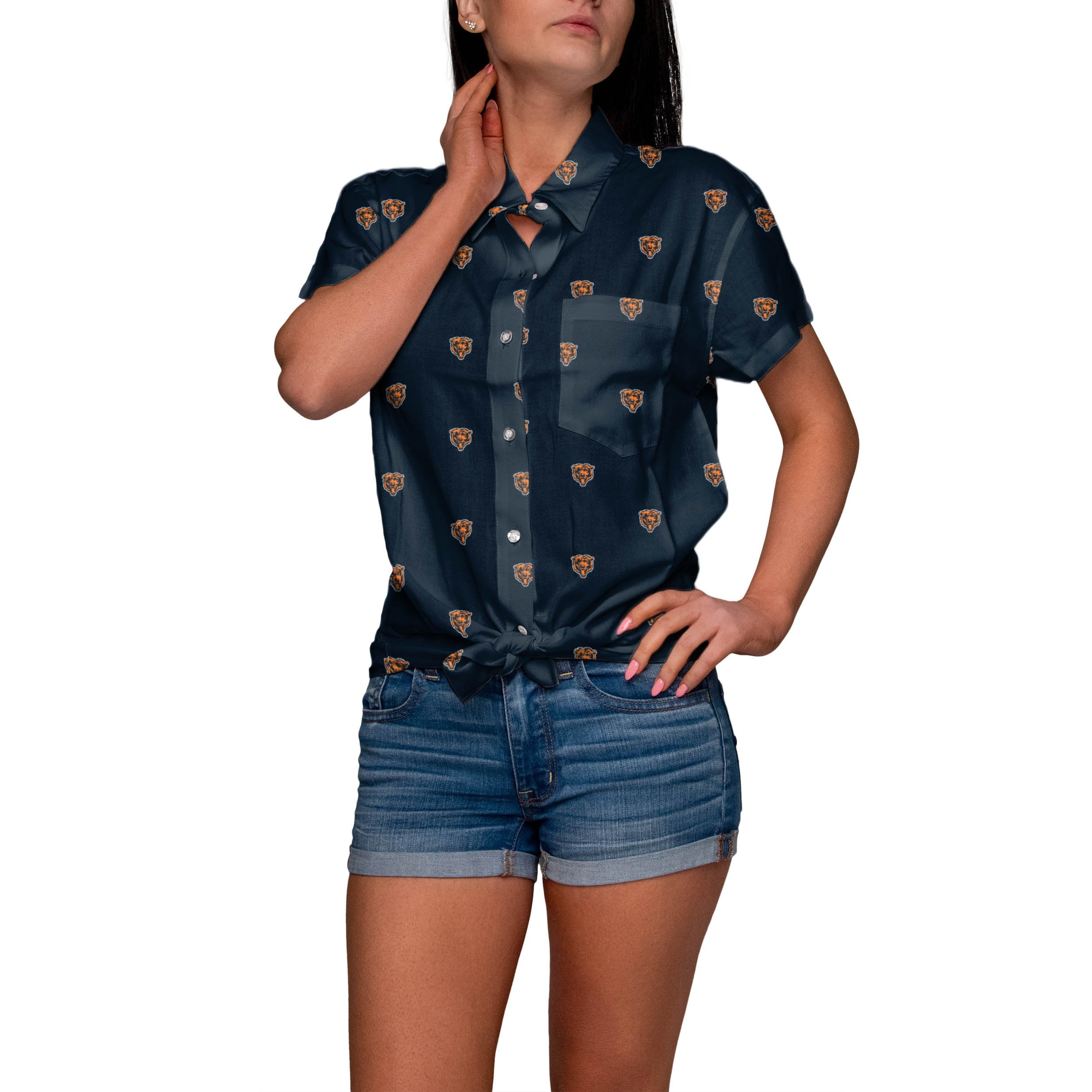 chicago bears denim shirt