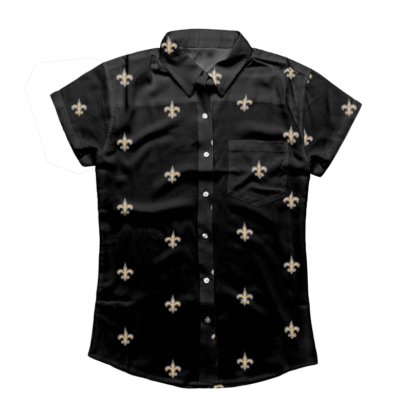 saints button up shirt