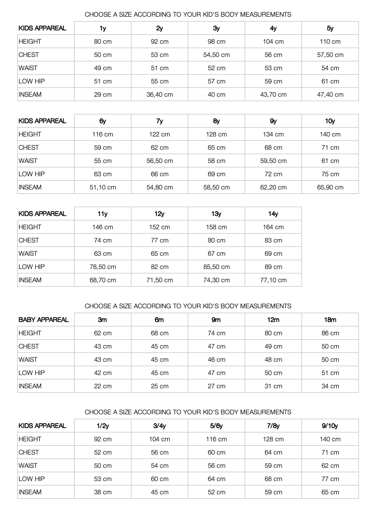 Size Guide | minimom