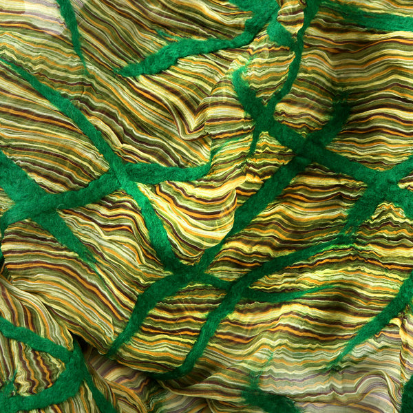 The-Yellow-Green-Nuno-Felted-Shawl-silk-marino-wool-scarf-2016-packshot-closeup-view