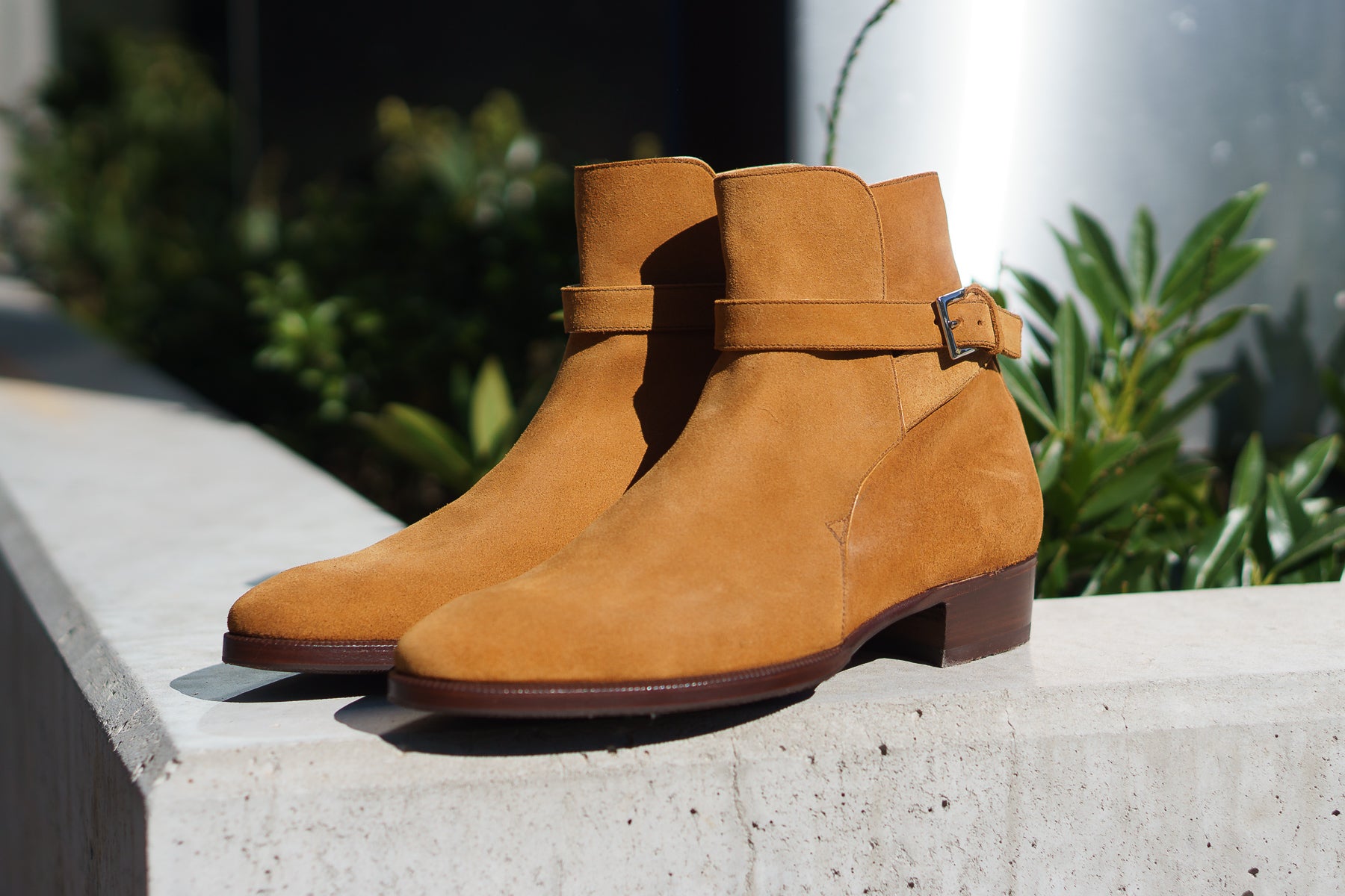 Enzo Bonafè Jodhpur Boots in Walnut Suede