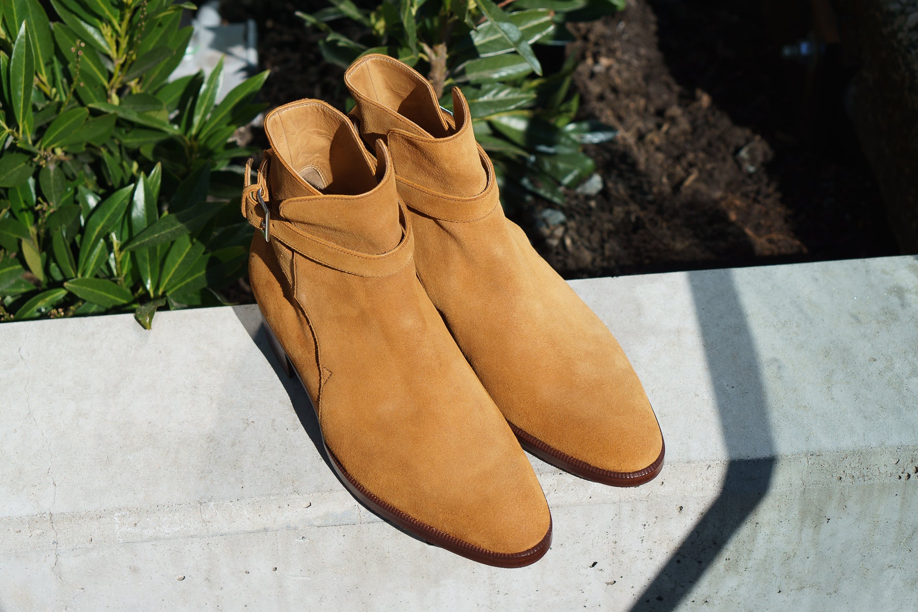 Enzo Bonafè Jodhpur Boots in Walnut Suede