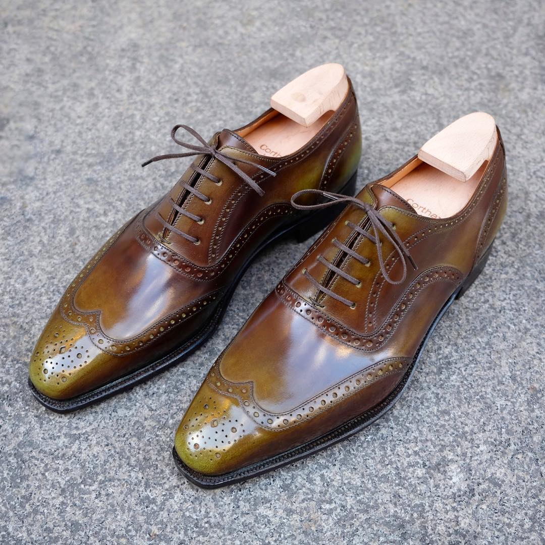 Corthay Vendôme - Olive Calf Patina – Mehra