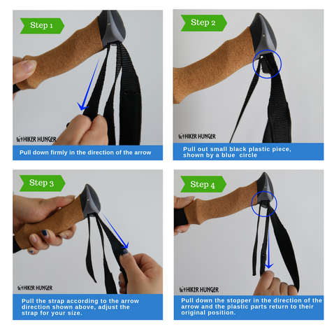 How to Adjust Trekking Pole Straps - Hiker Hunger Outfitters