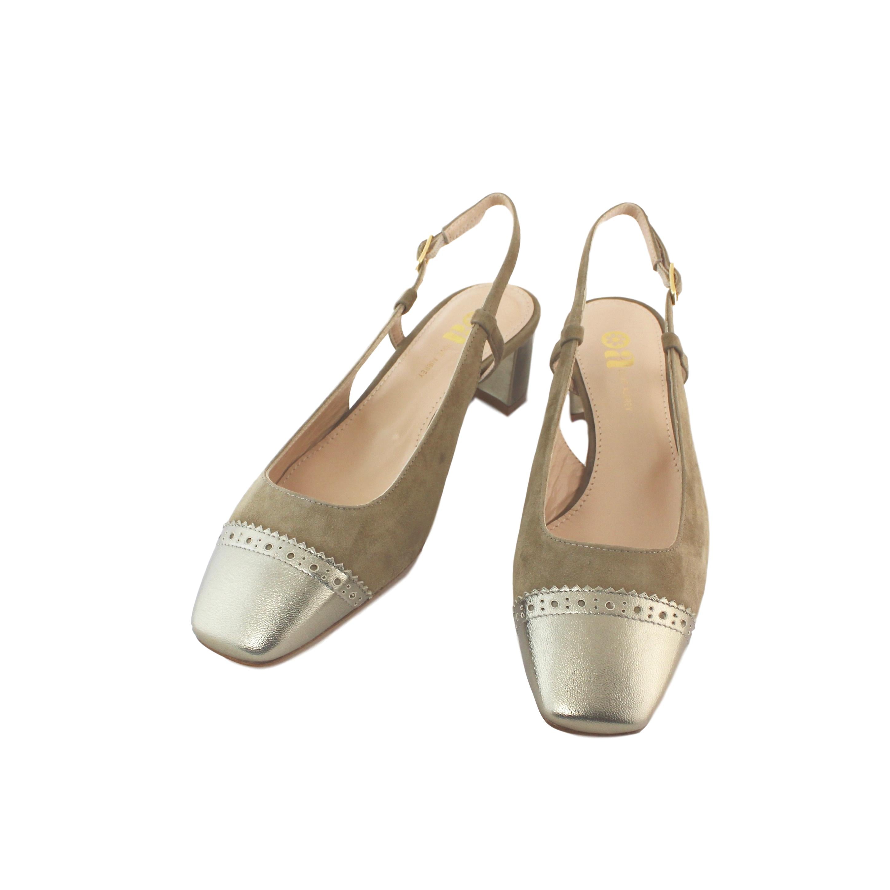 gold slingback shoes