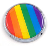 Pride Gay Lesbian Flag 2.75" Car Chrome Round Emblem Decal 3D Sticker Badge