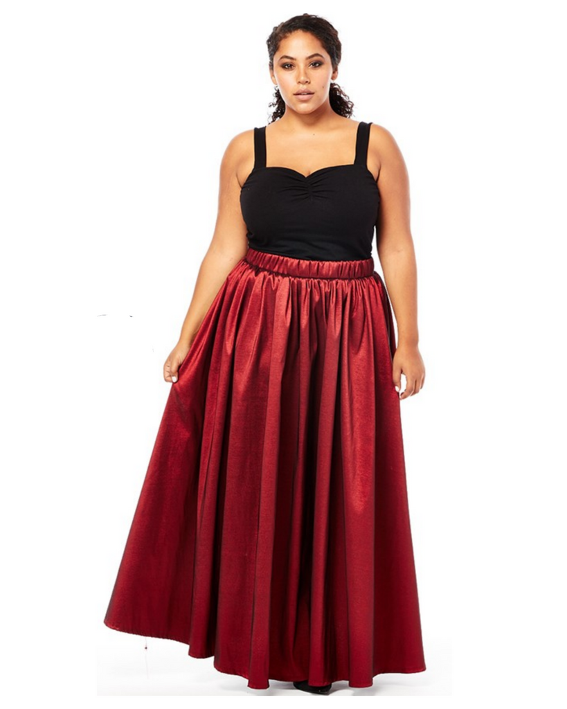 taffeta maxi dress