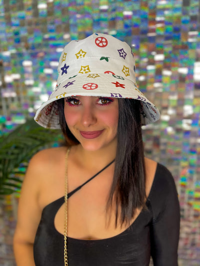 Sun Babe Paisley Bucket Hat - White – Style Babes