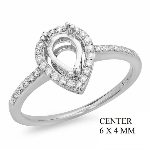 pear shaped diamond ring mountings