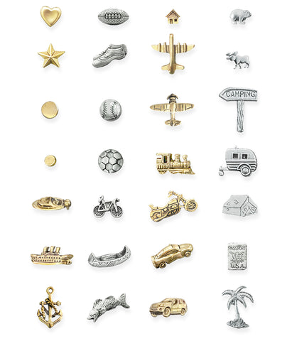 decorative metal lapel push pins