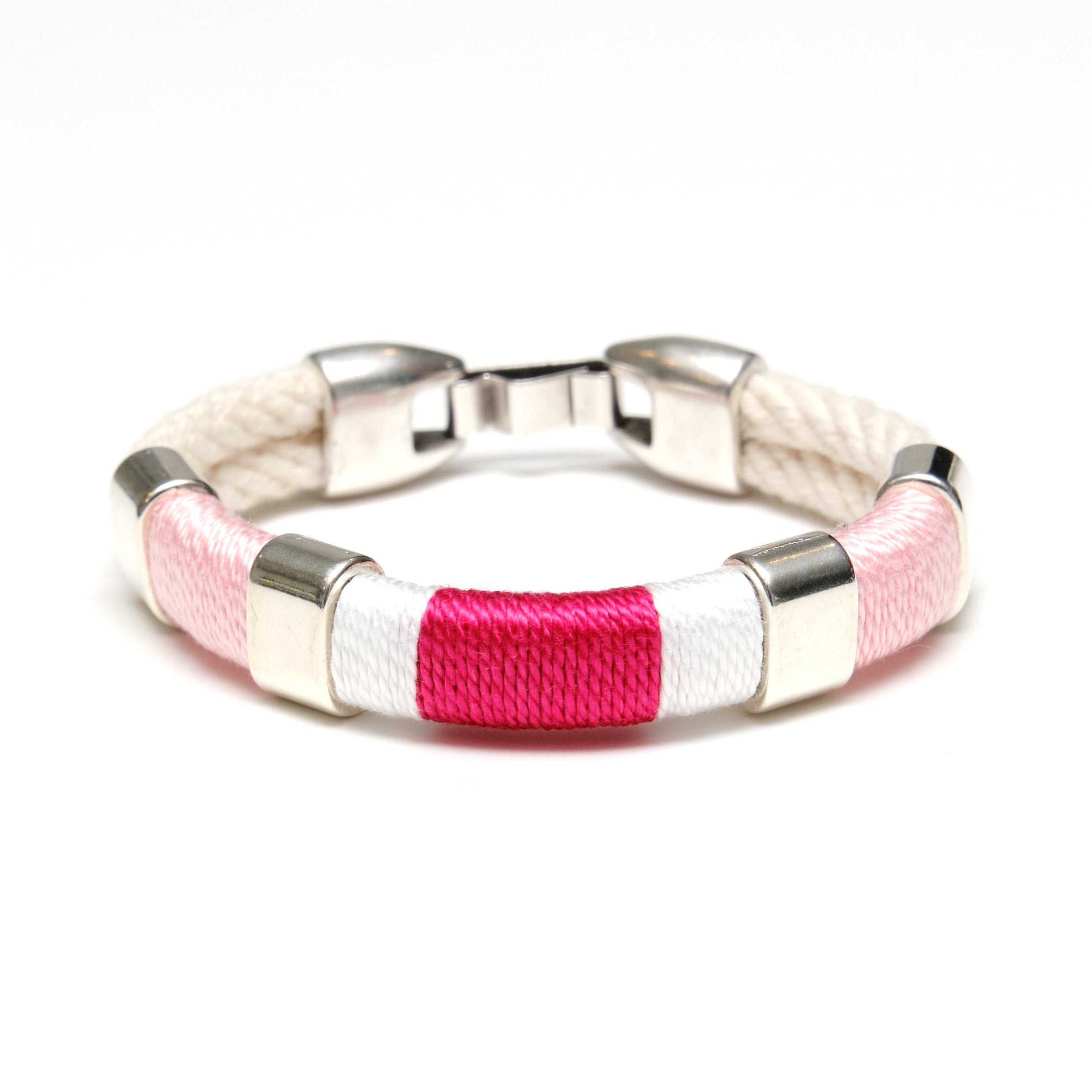 Newbury - Ivory/Pink/White/Silver