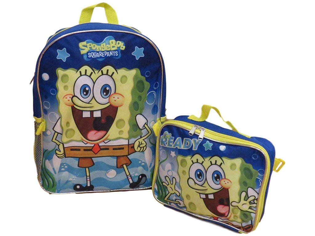 spongebob backpack with lunch box