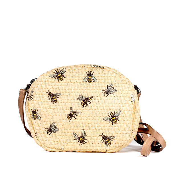 Maria La Rosa / Honeybee Raffia Crossbody