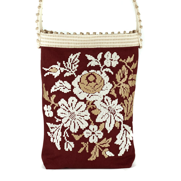 Antonello Tedde  / Embroidered Floral Tote (Exclusive), Russet