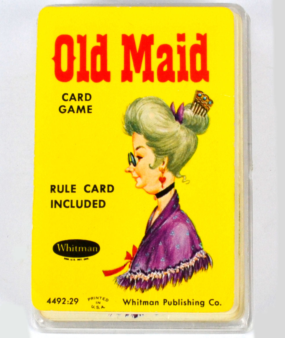 vintage old maid playing card