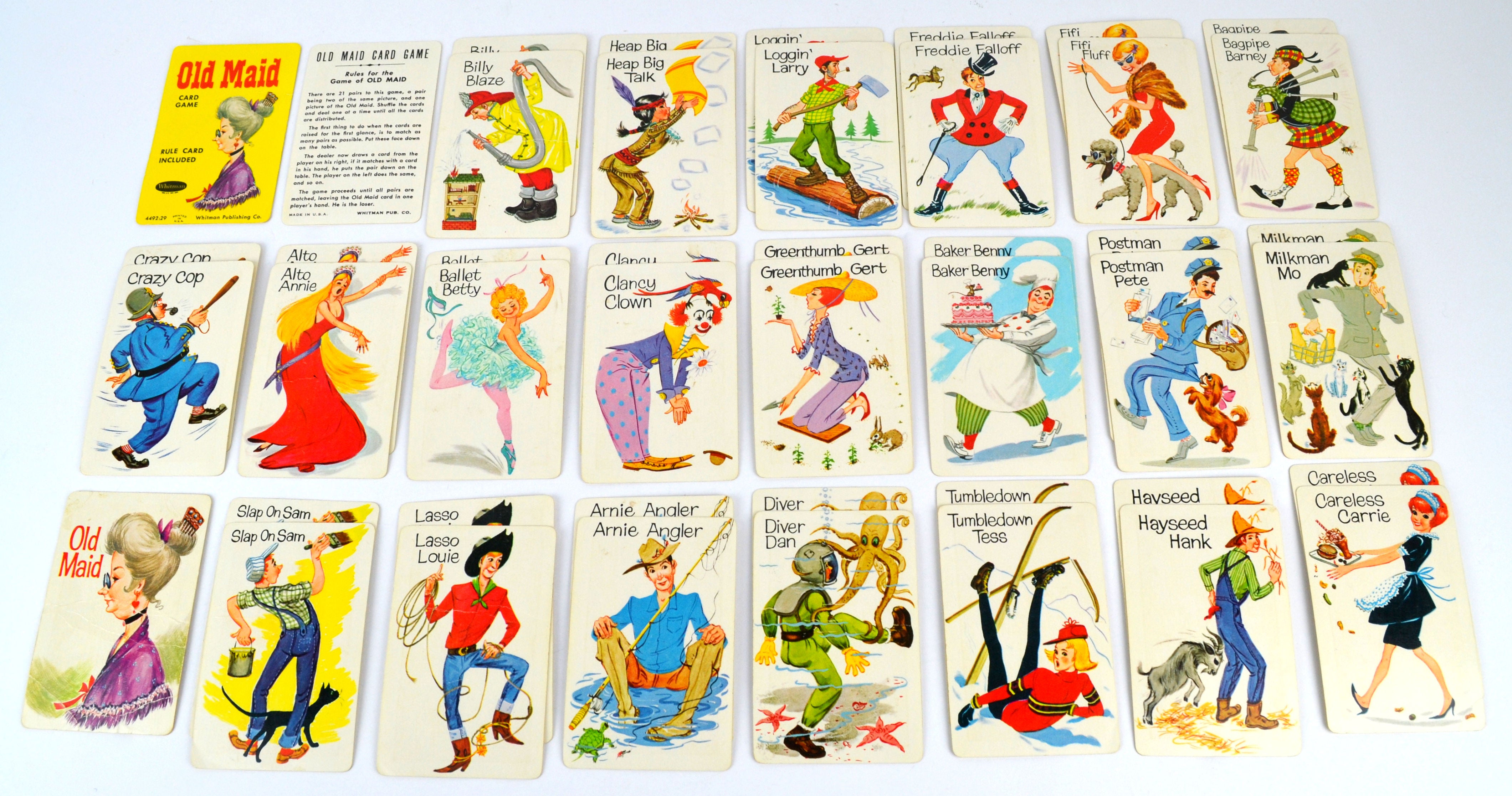 old maid cards vintage