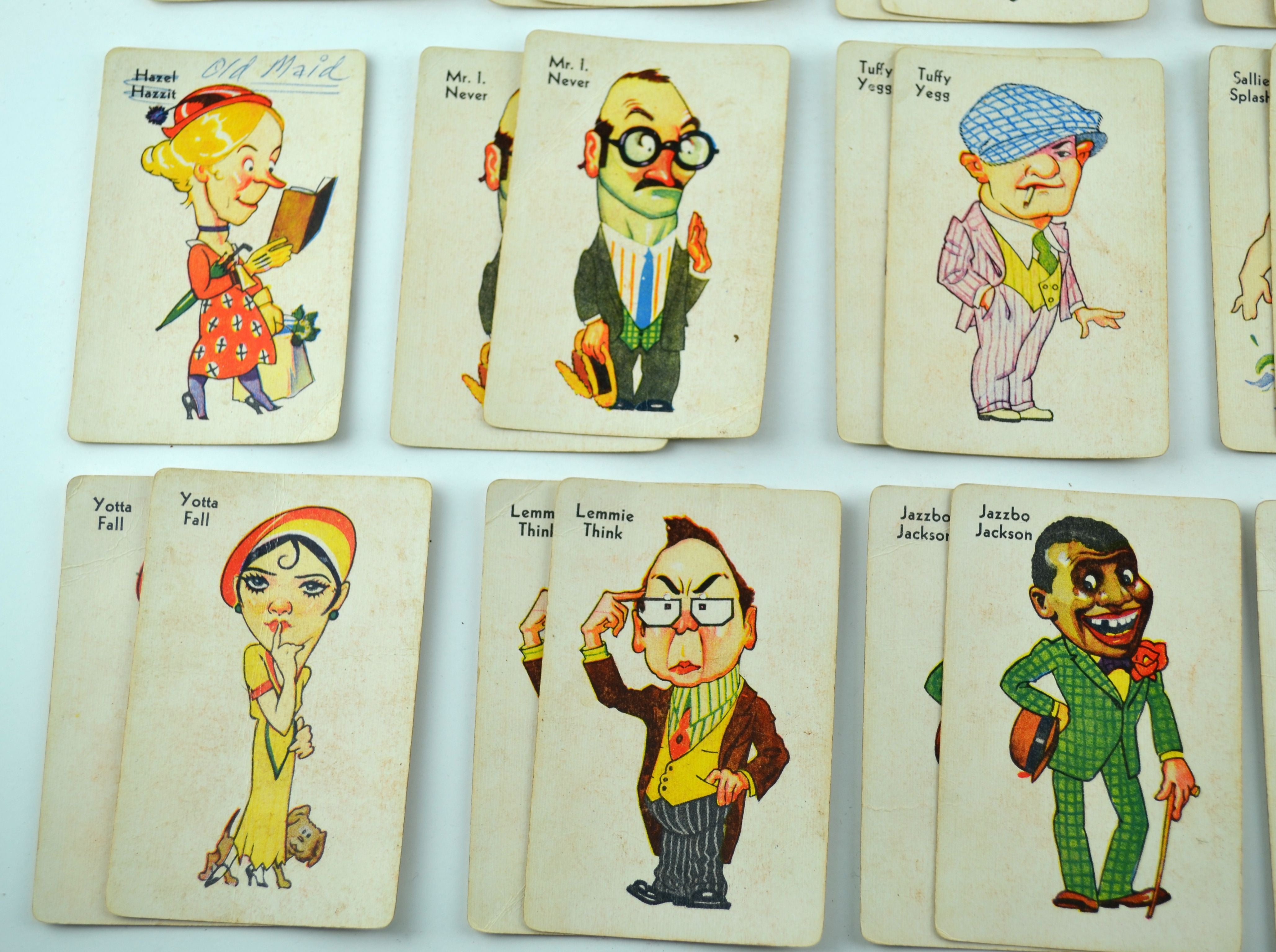 vintage old maid playing cards