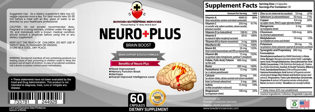 Effective: Neuro + Plus Brain Boost \u0026 Focus Factor (60 ...