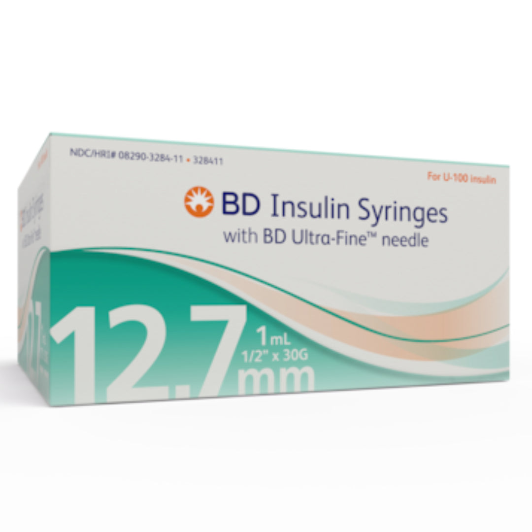 Insulin Syringes Ultra Fine Needle 12 7mm X 30g 1 Ml Cc 100 Bx Wealcan Llc