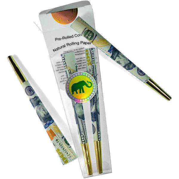 Designer Pre-Rolled Cones (Money to Burn) XL | 4-Cone Pack - The Lux Brand