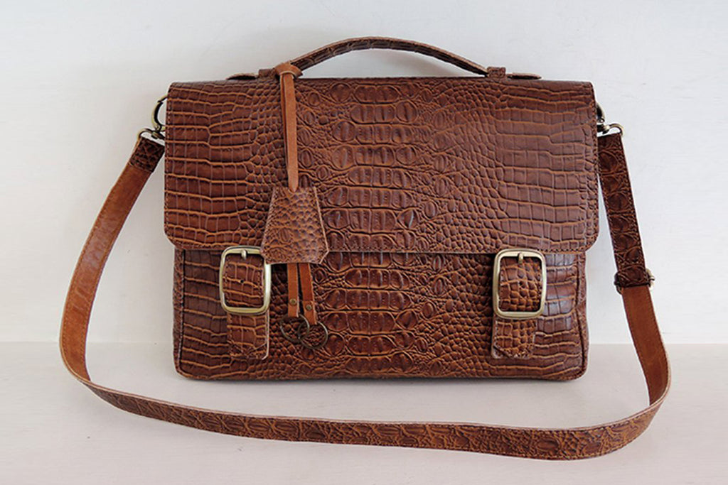 mens brown satchel bag