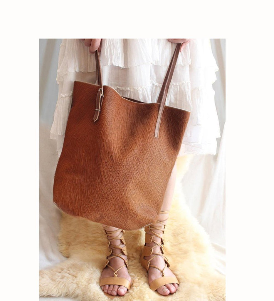 dark tan handbag