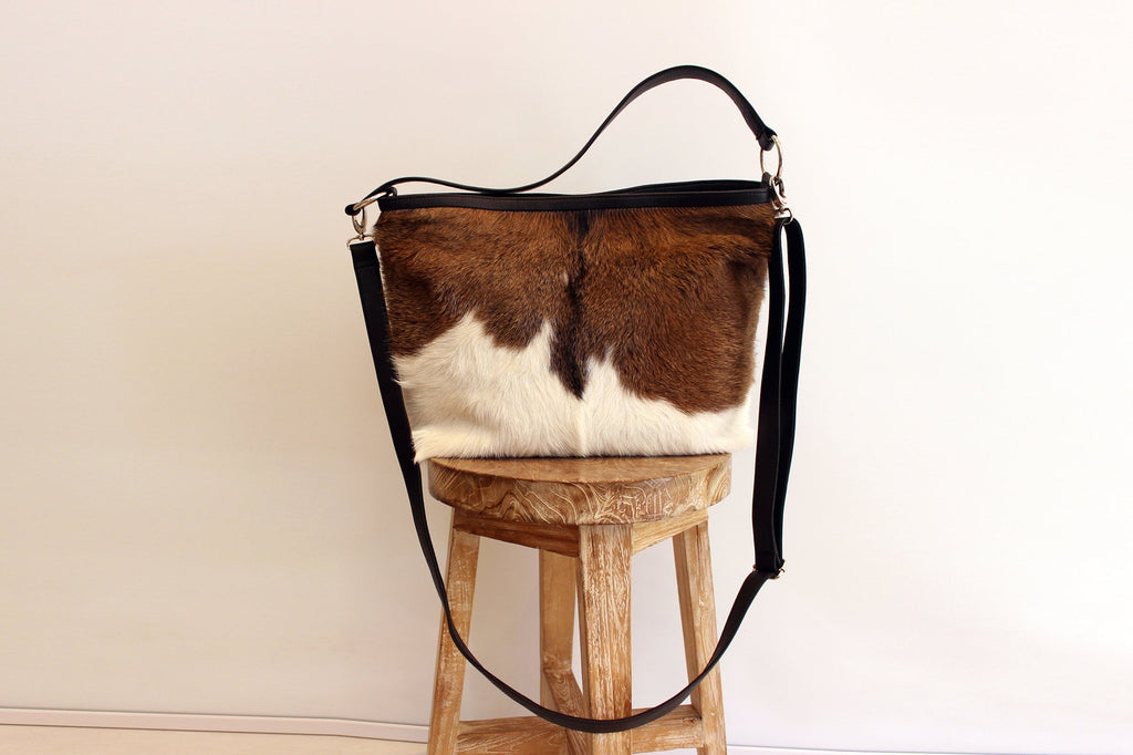 cowhide leather purse