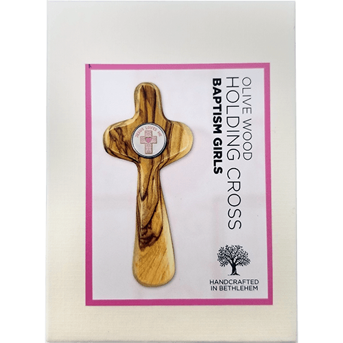 Girls Baptism - Medium Deluxe Comfort Cross in Gift Box