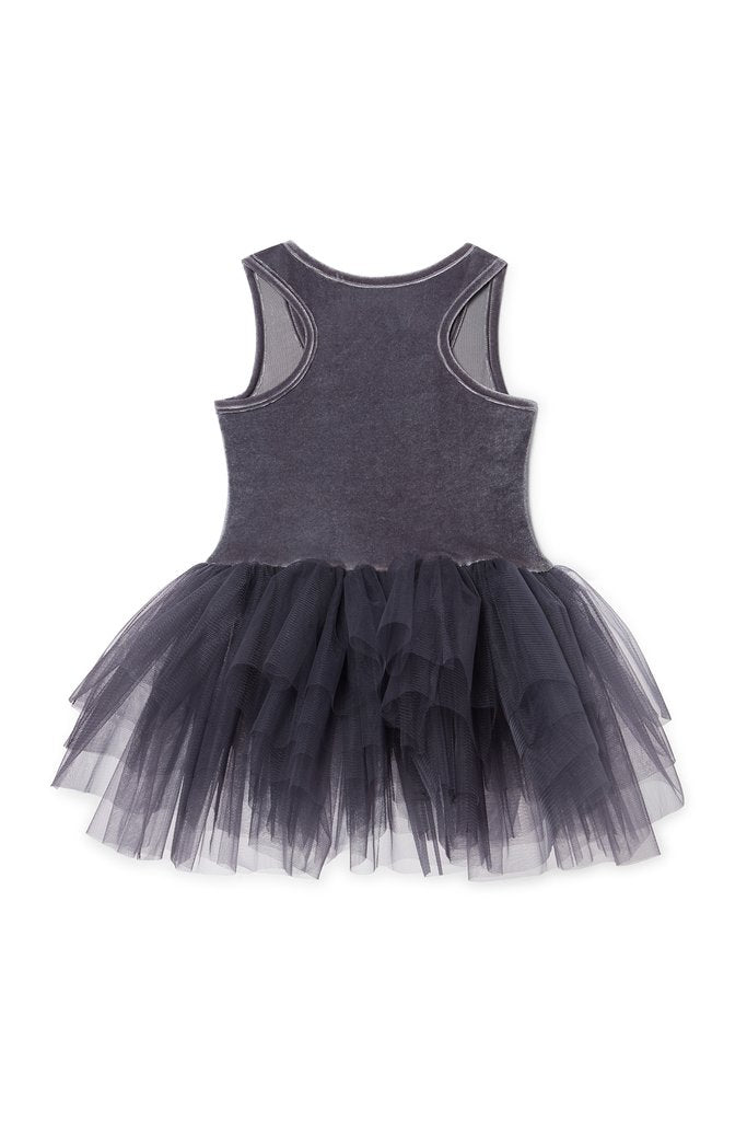 gray tutu dress