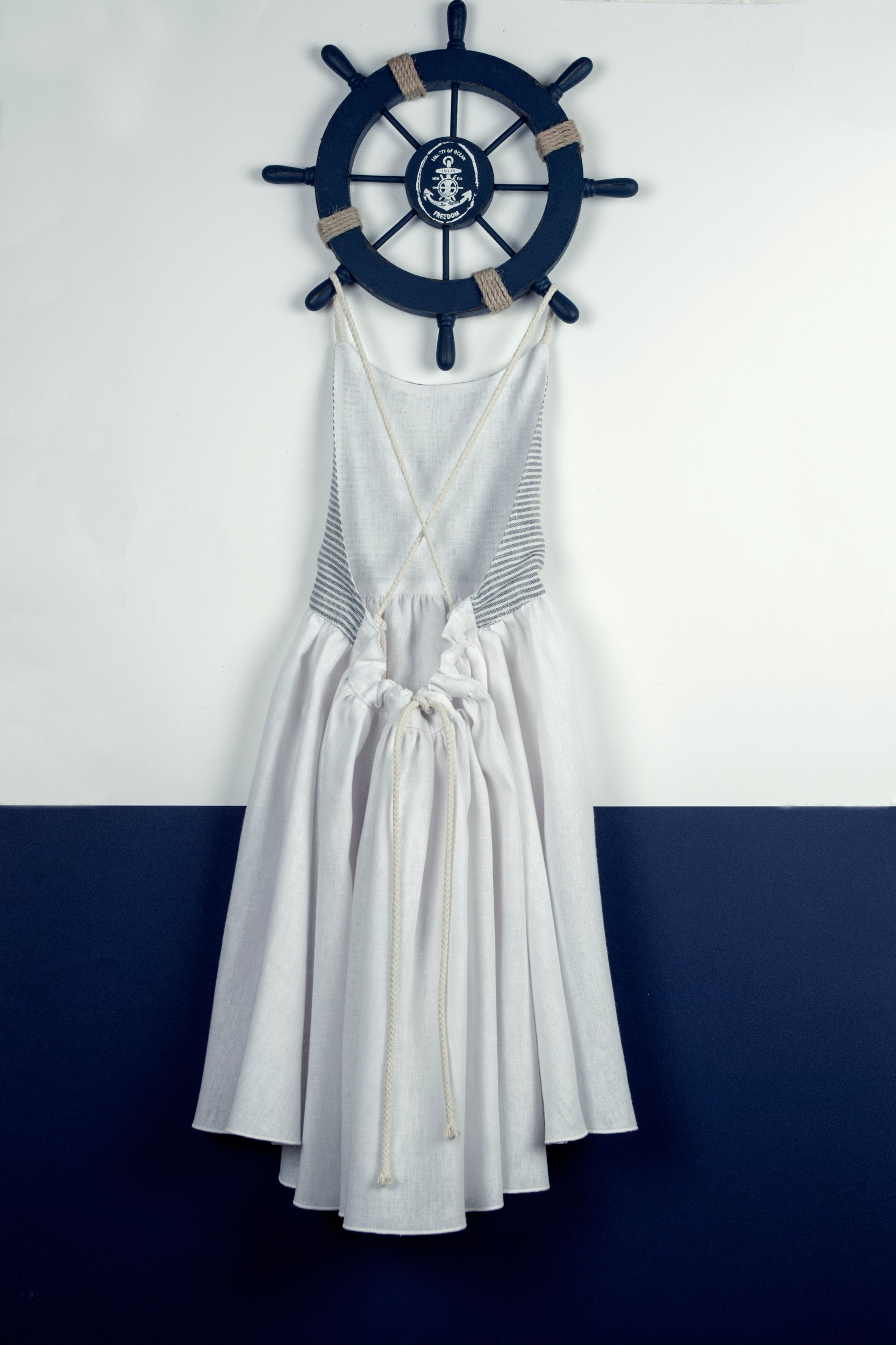 white linen party dress
