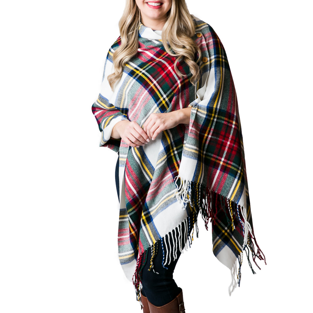 3- In- 1 Plaid Wrap - Top It Off product image