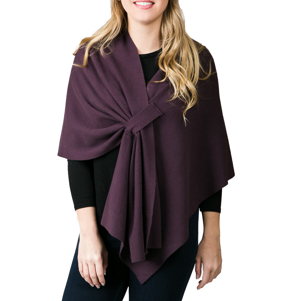 Katie Knit Solid Keyhole Wrap - Top It Off product image