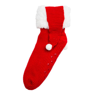 Snowflake Sparkle Deer Thermal Slipper Socks with Non-Slip Grippers -  Decorator's Warehouse